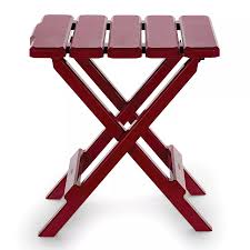 Camco 51684 Portable Indoor Outdoor Camping Picnic Beach Pool Regular Adirondack Plastic Resin Folding Side Table Red In 2020 Camping Picnic Camco Camping Table