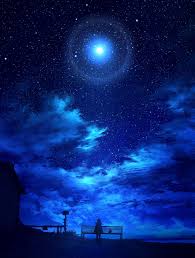 Anime night sky stars lake landscape scenery 4k 3840x2160 wallpaper. High Resolution Starry Night Anime Wallpaper