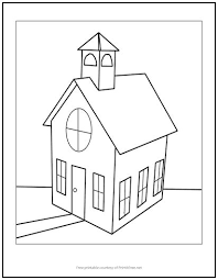 These school coloring pages are a great way to get your kid's excited about back to school. Schoolhouse Coloring Page Print It Free