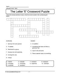 Common accounting periods for external financial statements include the calendar year (january 1 through december 31) and the calendar quarter (january 1 through march 31, april. Esl Crossword Letter E Learn With Puzzles