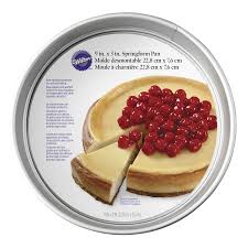 I don't like to cheesecake recipes that use graham cracker/biscuit crumbs for for base i cannot find a recipe online for a cheesecake crust for a springform pan that uses metric or weight measurements; Wilton Aluminum Springform Pan 9 Inch Round Pan For Cheesecakes And Pizza Cake Pie Pans Meijer Grocery Pharmacy Home More