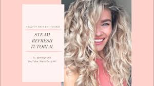 I love the different curly hair styles used here. Steam Refresh Tutorial For Naturally Wavy And Curly Hair Youtube