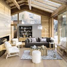 Mesa Baja De Cristal Y Teca Efecto Envejecido An 110 Cm Maisons Du Monde Casas De Un Piso Estufas Hogar Decoracion Interiores Casas