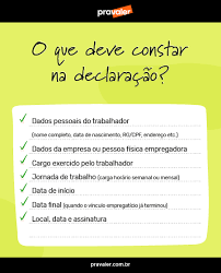 O empregador resolve mudar o horário de início do trabalho para as 6 horas não é possível afirmar que sempre que o patrão mudar o horário de trabalho há mudança de turno empresa ainda incluiu o sábado na minha escala de trabalho também sem aviso prévio.quero saber se isso é permitido. Declaracao De Trabalho O Que E E Como Fazer Uma Pravaler