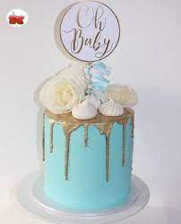 120 Likes 5 Comments Brisbane Cakes Brisbanecakes On Instagram Gold Drip Blue Buttercream By The Sweet Kindertaarten Taart Jongens Taarten
