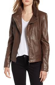 Bernardo Leather Moto Jacket Nordstrom Leather Moto Jacket Leather Jacket Brown Leather Jacket Outfit