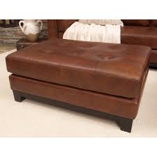 Leora modern glam tufted velvet wingback loveseat by. Elements Corsario Top Grain Leather Cocktail Ottoman Bourbon Walmart Com Walmart Com
