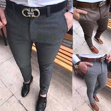 Fashion Basic Slim Suit Pants 4 Colors Slim Suit Pants Mens Fashion Suits Mens Outfits