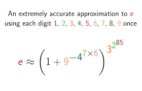 An Amazing Pandigital Approximation To E That Is Correct To 18457734525360901453873570 Decimal Digits Is Given By Found By R Math Facts Math Concepts Fun Math