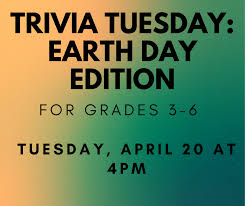 Apr 22, 2021 · earth day trivia questions and answers. Ossining Public Library S Trivia Tuesday Earth Day Edition Grades 3 6 Online Regstration Required Green Ossining Committee