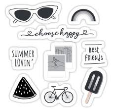 Black And White Sticker Pack Sticker By The Goods Black And White Stickers Print Stickers Printable Stickers