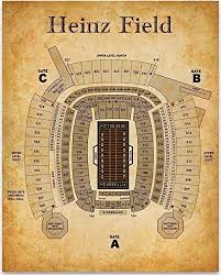 Heinz Field Football Seating Chart 11x14 Unframed Art