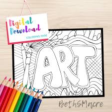 Search through 623,989 free printable colorings at getcolorings. Printable Coloring Page With Word Art And Abstract Designs Etsy