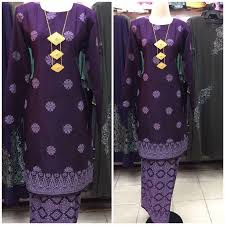 Sz 36 56 Baju Kurung Corak Songket Bunga Tabur Dark Purple Shopee Malaysia Long Sleeve Dress Fashion Dresses