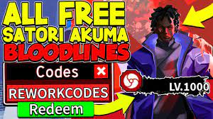 Free Maxed Satori Akuma Bloodline Codes In Shindo Life Roblox Shinobi Life 2 Youtube