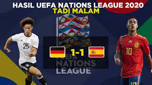 Hasil Lengkap Uefa Nations League 2020 Tadi Malam Jerman Vs Spanyol 1 1 Youtube