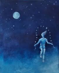 Skipping With Stars Painting Star Painting Painting Canvas Art