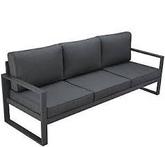 Real Flame Baltic 3 Seat Outdoor Sofa Qvc Com Outdoor Sofa Outdoor Seating Real Flame