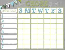 mrs this and that free chore chart printable would be