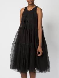 Rick Owens Tulle Layered Tiered Dress Designer Cocktail Dress Black Maxi Dress Outfit Pretty Dresses