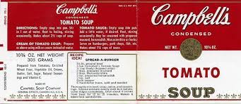 Condensed soup market since their inception more than 130 years ago. Campbell S Tomato Soup Label Invitation For Warhol S 1965 Ica Retrospective Andy Warhol