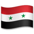 Two green stars are located in the center. Flag For Syria Emoji