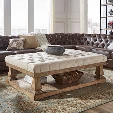 Coffee tea side end table beside storage stand sofa couch living roo. Weston Home Galvin Tufted Linen Cocktail Table Beige From Walmart Accuweather Shop