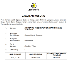 Jawatan kosong 2020 (kerajaan & swasta). Jawatan Kosong Di Yayasan Perak Kerja Kosong Perak Facebook