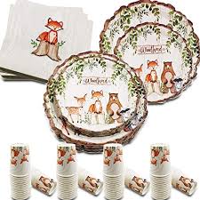 Only 1 available and it's in 11 people's carts. Buy Woodland Creatures Party Supplies Baby Shower Decorations Forest Animal Friends Theme Party Supplies 32 Guests Dinner Plates Dessert Plates 9 Oz Cups And Napkins For Baby Shower And Birthday Party Online In