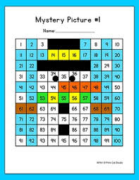 Winter Math Hundreds Chart Color By Number Winter Activities