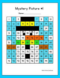 winter math hundreds chart color by number winter activities