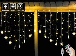 Bloomwin 2x1m Schneeflocken Lichtervorhang Warmweiss Usb Weihnachtesbeleuchtung 8modi Lich Weihnachtsbeleuchtung Furs Fenster Lichtervorhang Fensterbeleuchtung