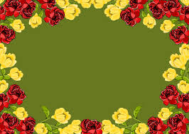 Free Red And Yellow Flower Frame Png Rosenrahmen Freebie Meinlilapark Diy Printables And Downloa Flower Frame Png Flower Frame Flower Background Images