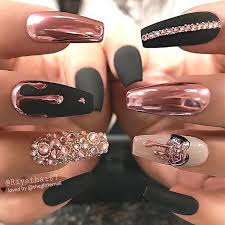 35 Beautiful Chrome Coffin Nail Art Designs Almond Nails Designs Gold Nail Art Chrome Nail Art