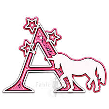 Swappable grip for phones & tablets: Star The Unicorn Alphabet Letter A Fable Guild