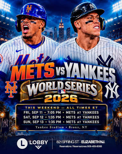 NEW YORK TAKES OVER THE LOBBY THIS WEEKEND ?? The Subway Series is here.  Catch Mets vs Yankees all weekend at The Lobby as New York's biggest  baseball rivalry takes center stage.