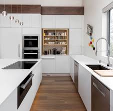 Modern Kitchen With Accuride Pocket Door Slides In 2020 Custom Kitchens Modern Kitchen Design Modern Kitchen