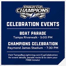 Space coast trump boat parade lightning bring the stanley cup back to tampa bay children's gasparilla parade 2019. Tampa Bay Lightning We Have A Date With You On Wednesday Bolts Nation Tickets Free Will Be Open To The Public At 1pm On Tuesday Afternoon Tbl Co Cellywithus Facebook