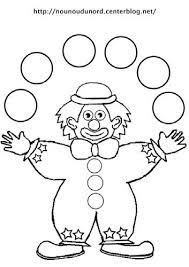 Un gentil clown qui jongle avec des boules, à colorier. Coloriage Clown Jongleur Jpg Fichiers Partages Acrobat Com Clown Crafts Circus Crafts Do A Dot