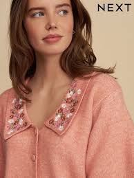 Women's, Jumpers, Pink, Collared, Knitwear