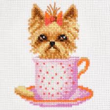 The chinese railing design is taken from the wooden railings along the north and south terraces at monticello. Yorkshire Terrier Pup Dog Full Counted Cross Stitch Kit All Materials Fido Dog Collectables Yorkshire Terrier