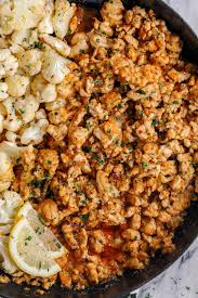 Garlic Butter Turkey With Cauliflower Recipe Ground Turkey Recipes Healthy Ground Turkey Recipes Ground Turkey Recipes Easy