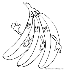 Ausmalbilder Frucht Oder Obst Bild Bananen