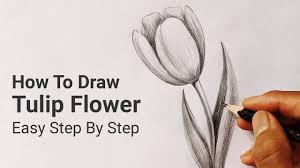 Have fun and happy drawing! How To Draw Tulip Flower Easy Step By Step Nature Drawing Lesson 3 Art Tutorials Youtube