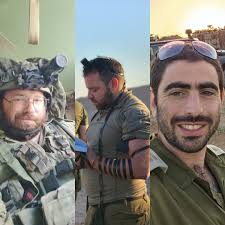 הותר לפרסום: שלושה חיילים נפלו בקרב בצפון רצועת עזה רס"ר במיל' אורי משה  בורנשטיין, בן 32 ממורשת, רס"ן במיל' נתנאל הרשקוביץ, בן 37 מירושלים ורס"ר  במיל' צבי מתתיהו מרנץ, בן 32 מבני