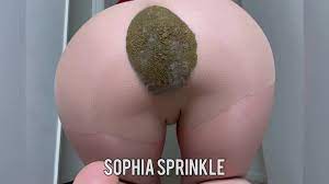 Sophia Sprinkle - Pantyhose Poop and Smear in Red Dress
