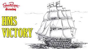 How To Draw A Man Of War Sailing Ship - Youtube