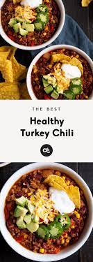 Healthy Turkey Chili Made With Lean Ground Turkey Kidney Beans And Corn This Version Is Simply The Be Chili Recipe Turkey Turkey Chili Healthy Healthy Turkey