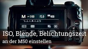Providing a stable base for compatible eos m and. Iso Blende Und Belichtungszeit An Der Canon Eos M50 Einstellen Youtube