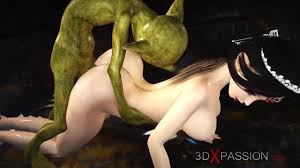 Hot sexo! Beautiful joven reina es follada duro por un monstruo verde  boggles en la cueva mística